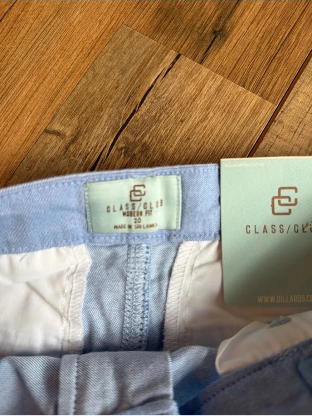 Class Club Light Blue Flat Front Men's Chino Shorts